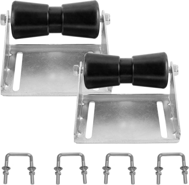 TPSHKE Keel Roller Assembly Kit for Boat Trailers with Roller and Bracket and Mounting Bolts, Silver, Galvanized Steel - Image 1